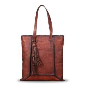 3296 Geniune Leather Shoulder Bag Vintage Handmade Top Handle Large